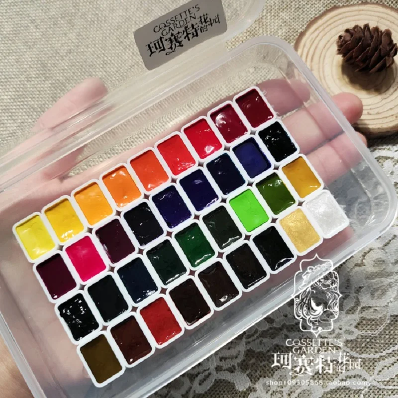 

MIJELLO Gold Master Watercolor 34 Colors Small Pack 0.5ml Portable Mini Art Supplies