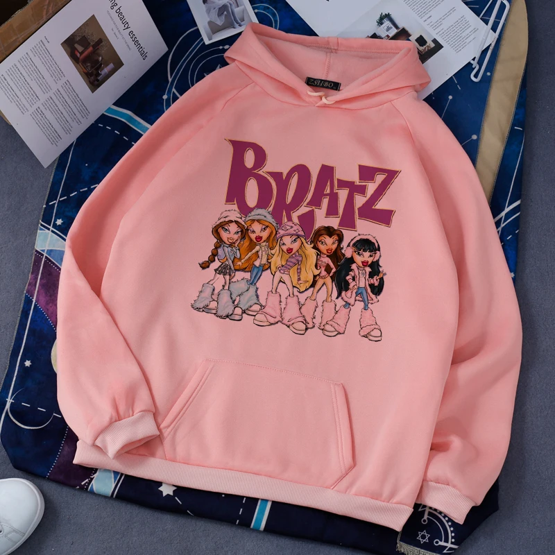 Bratz 女性のためのゴランジェッツフーディ 女性のファッション 90年代の冬の衣服 ヒップホップスタイル 原宿 コレクション Aliexpress レディース衣服