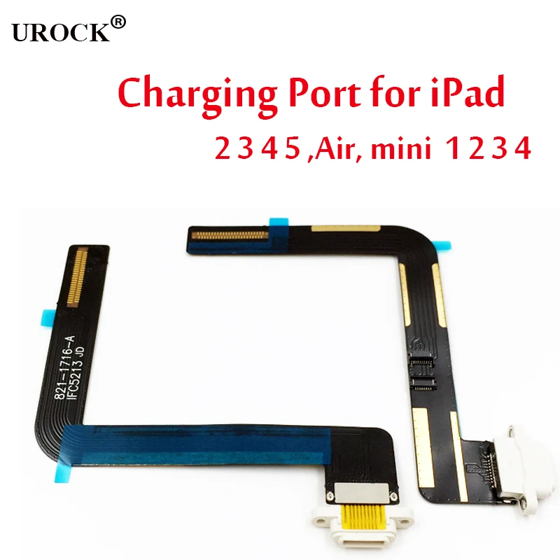 

New Charger Charging Port Dock USB Connector Flex Cable For iPad 2 3 4 5 Air 2 6 Mini 1 2 3 4 Ribbon Replacement Parts-in Mobile