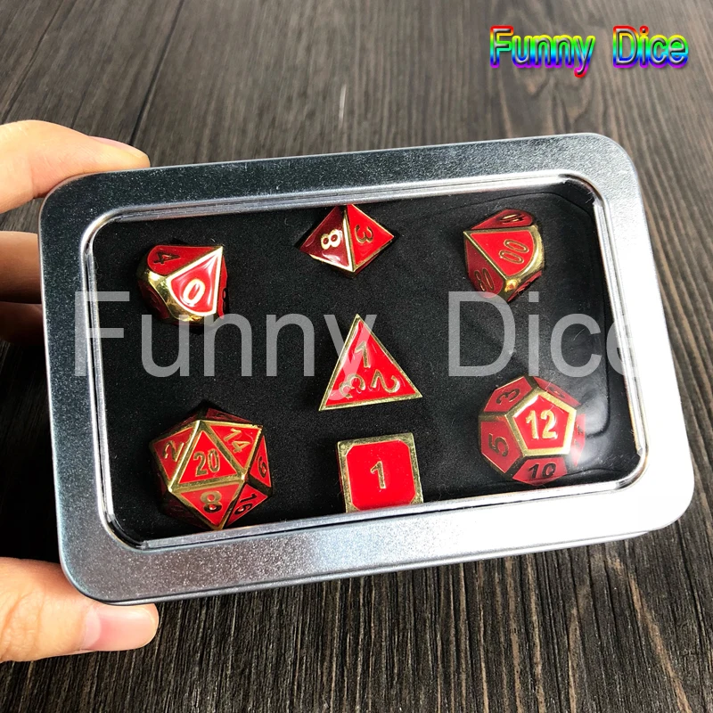 Лидер продаж 2019 настольная игра 100% натуральные металлические игральные кости с