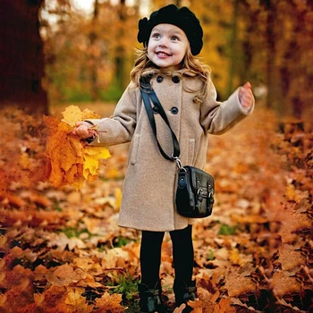 

New 2020 Kids Spring Autumn Coat Warm Pockets Cute Trendy Jacket Kids Clothing Outfits Baby Girl Casual Clothe Girls Red Coat
