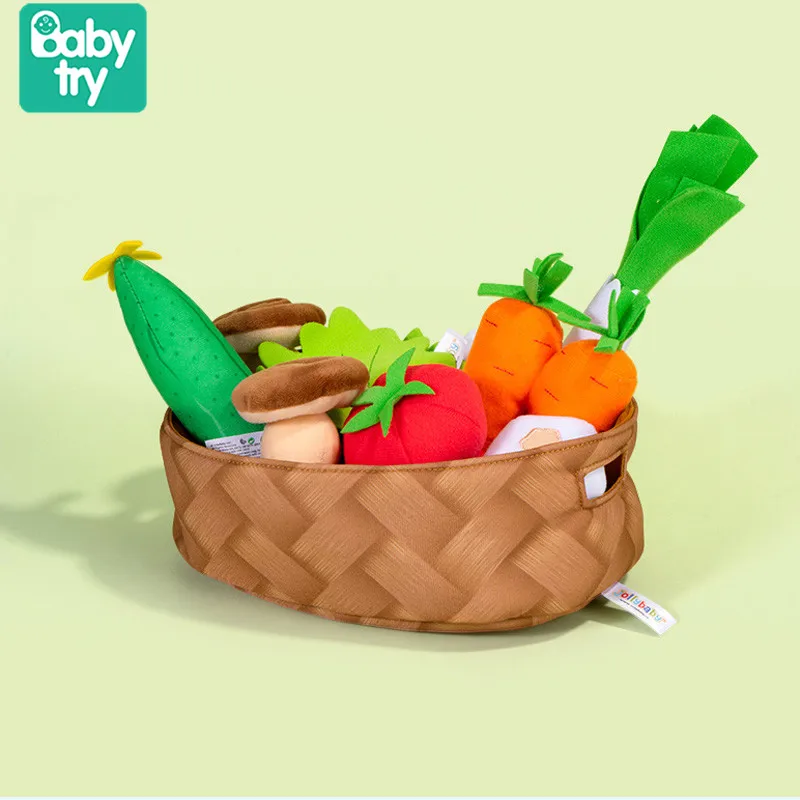 

Soft Stuffed Plush Toys for Baby 0 12 24 months Pretend Play Vegetables Chef Cooking Set for Toddlers Educational Xmas Gift