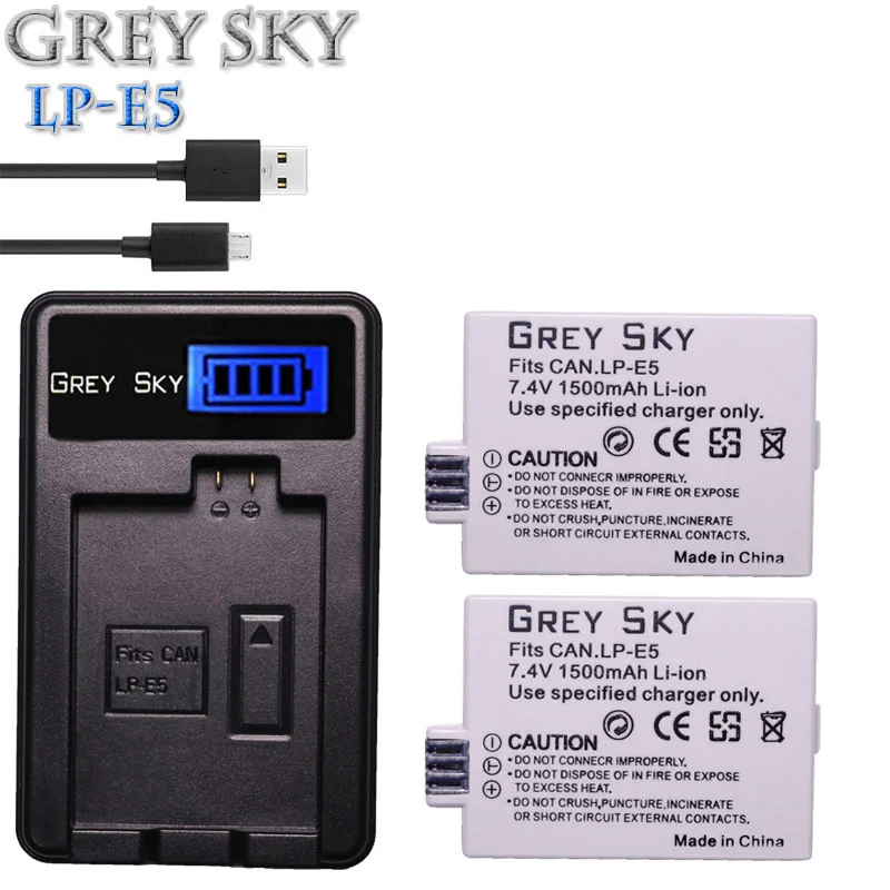 LP-E5 LPE5 LP E5 литий-ионный аккумулятор высокой емкости 7 4 В 1500 мАч для Canon Eos 450D 500D 1000D
