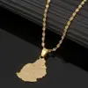 Gold Color Ile Maurice Map Pendant Necklace The Republic of Mauritius Map Charm Jewelry 5