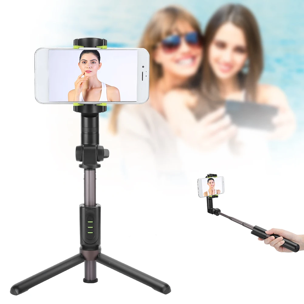 

WS19006 BT Selfie Stick Rotatable Tripod With Silicone Pad SelfLocking Foldable Selfie Stick For Mobile Phone Live Streaming