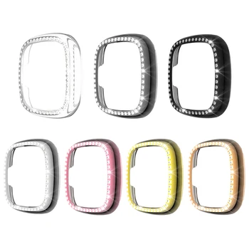 

Shell Protector Smart Accessories Cover PC Rhinestones Hollow Smart Watch Case for Fitbit Versa 3/Fitbit Versa Sense