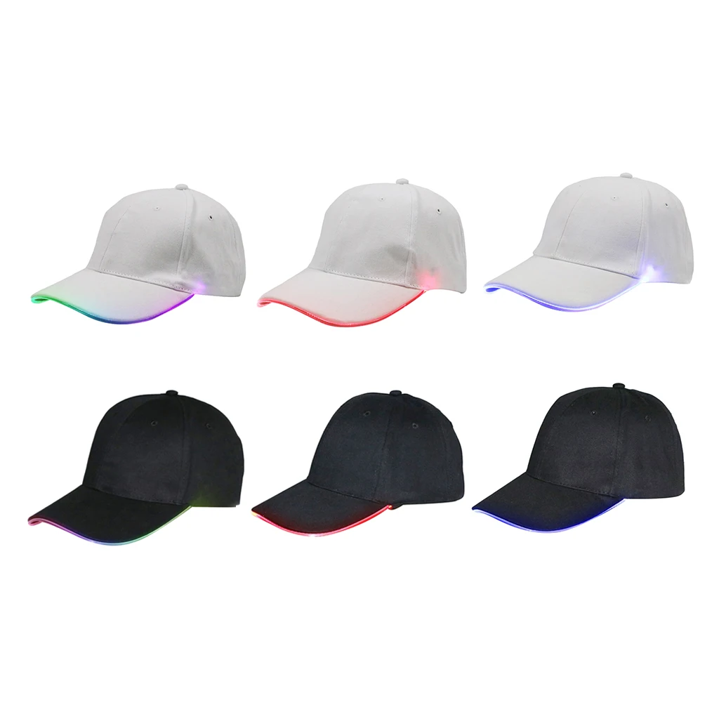 Fashion Ultra Bright LED Baseball Cap Optical Fiber Glowing Hat Hip-Hop