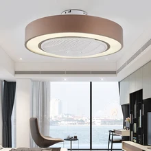 55 см Macaron потолочный вентилятор лампа интеллектуальный пульт дистанционного управления двигатель переменного тока ресторан спальня с светильник 220 в затемнение современные вентиляторы