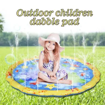 

1m PVC Water Spray Pad Inflatable Water Sprinkling Mat Beach Sand Toys 2020 Hot Summer Outdoor Beach Pool Toys for Kids Fun