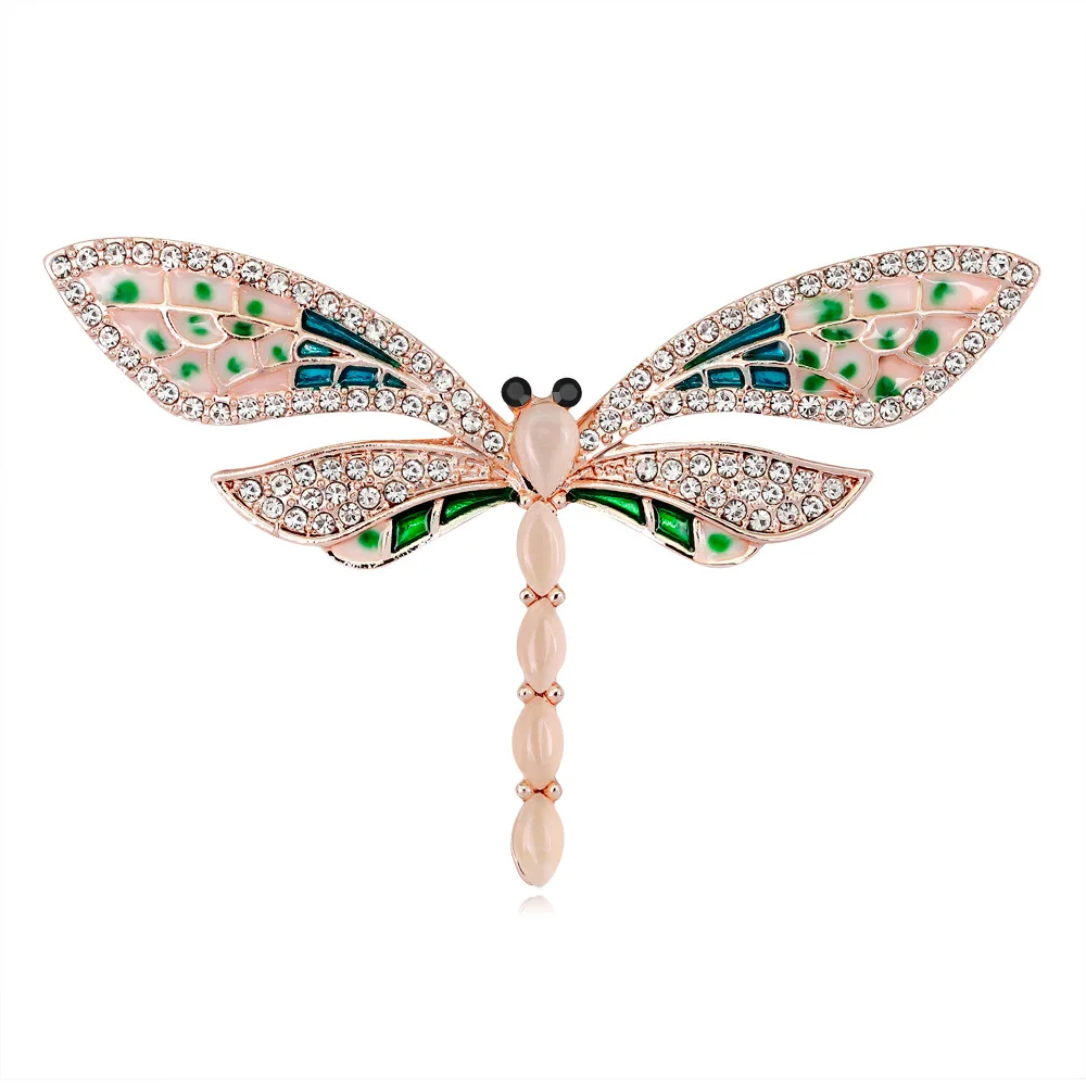 

Top Grade Korean-style Origional Accessories Fashion Simple Handmade Alloy Oil Drop Dragonfly Breastpin Corsage Brooch