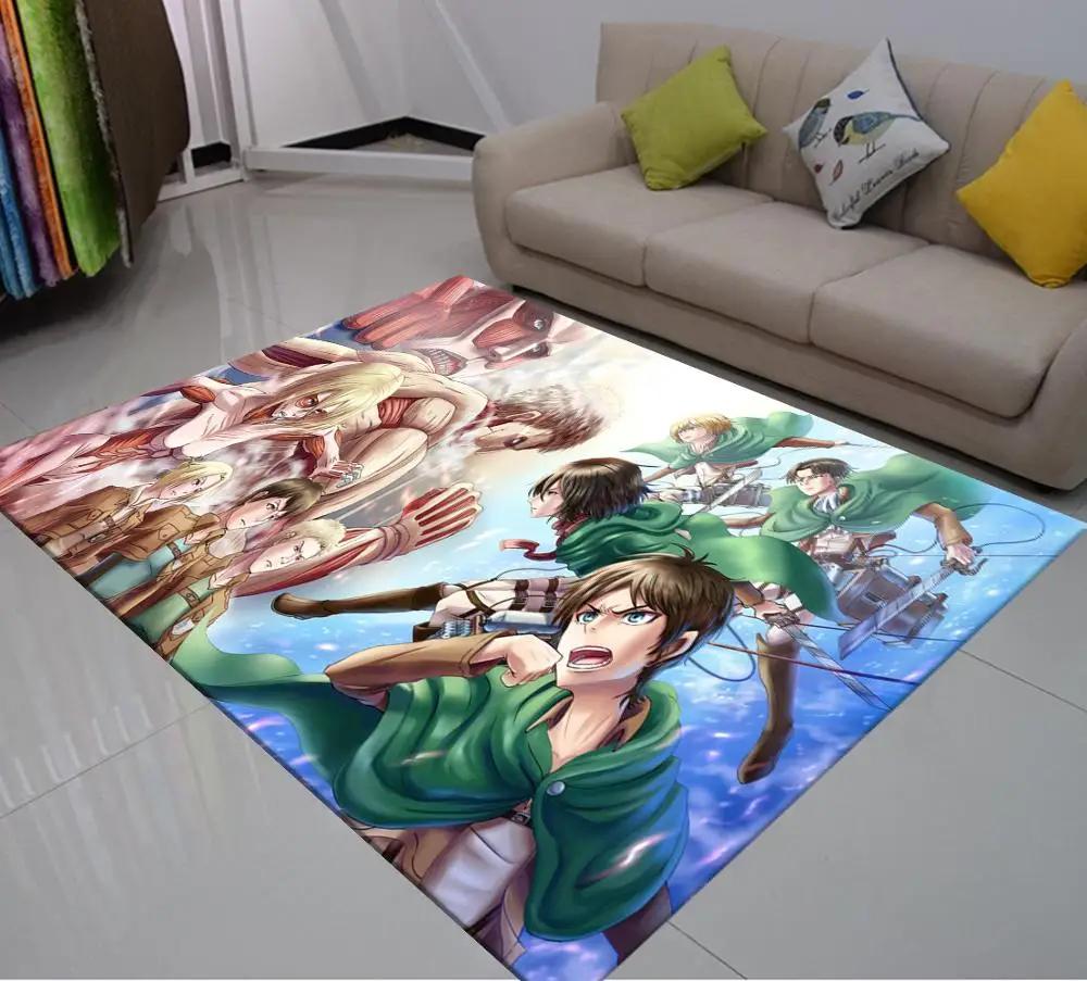

Attack On Titan/Wings of Liberty Carpet Animation Rug Floor Mat Baby Play Mats Outdoor Rug 3D Print Carpet Kids Bedroom Rugs