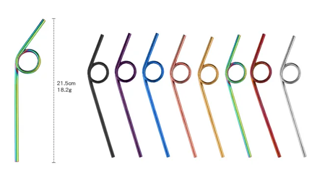 8pcs mix color-A 8 шт. дизайн красочные Crazy Loop 96 форма из нержавеющей стали соломинки многократного использования питьевой соломы с 3 Чистящая Щетка бар аксессуары - Цвет: 8pcs mix color-A
