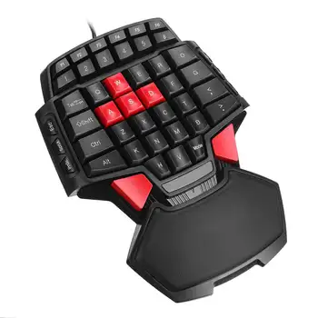 

2020 Single Hand Gaming Keyboard USB Wired Keypad 3200dpi Mouse for PS4 PC Gamer Ergonomic Keyboard One-handed PC Laptop