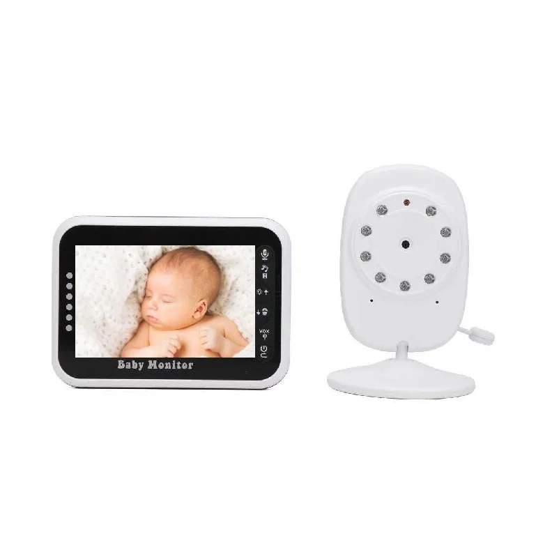

Baby Nanny 3.5 inch LCD baby camera IR Night Vision 2 Way Talk Temperature Monitor Lullabies Zoom Feeding Time Alarm VOX Mode