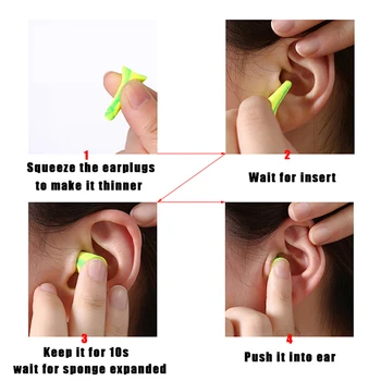 

10pcs Sleeping Ear Plugs Sleep Earplugs Noise Reduction Cancelling Upgraded Version Soft Foam Earplug for Sleep Aid Relax