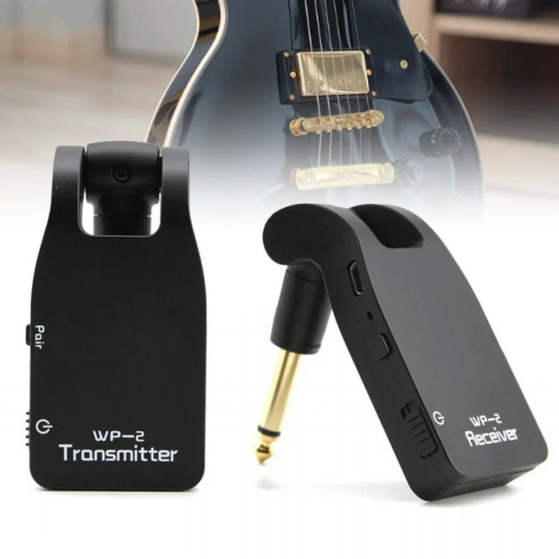 

Electric Guitar System Transmitter Receiver 24bit/48KHz Wireless USB Rechargeable &T8