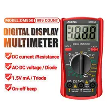 ANENG – multimètre numérique Compact à 1999 points, testeur de tension AC DC, Test de résistance de courant DC, conservation des données de Diode 