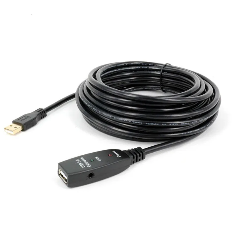 5//10//15//20m USB 2.0 Active Repeater Cable Signal Booster Extension Cord Sweet