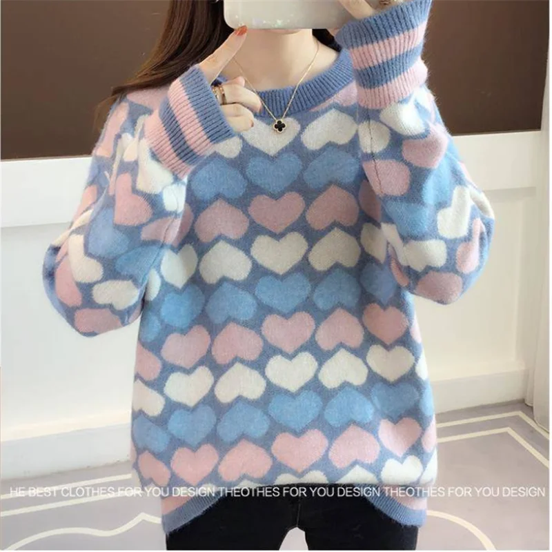 

Knitted Women autumn and winter Sweater Pullovers o-neck Autumn Winter Basic Women Sweaters Korean Style Slim Fit tops