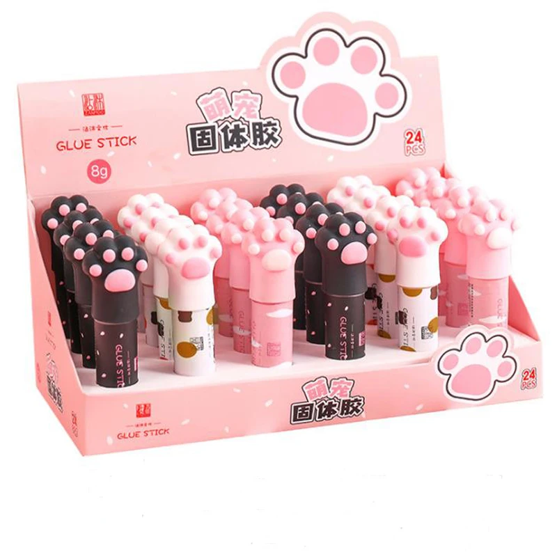 

1 Pcs Cartoon Cat Claw Paw Modeling Strong Adhesives Solid Glue Sticks for Student Stationery High Viscosity School Tapes