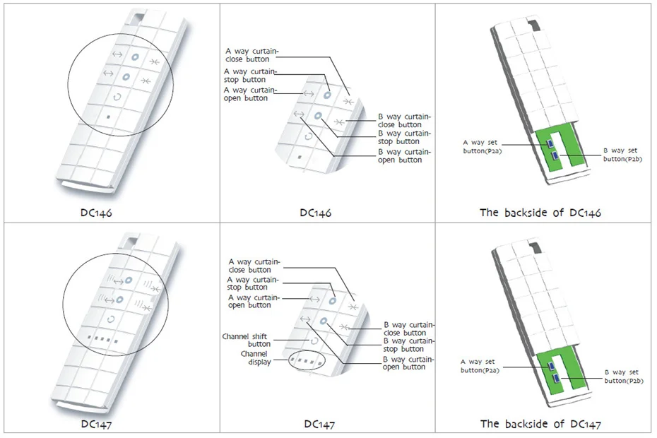 Dooya DC90 1 canal KC146 2 canais