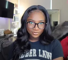 Transparente pelucas de encaje de la peluca de la onda del cuerpo de 13x4x1 frente de encaje pelucas de cabello humano Pre arrancó parte de encaje peluca para las mujeres negras Wondergirl