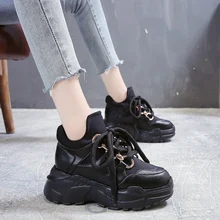 Baideng/женские кроссовки из искусственной кожи; всесезонные кроссовки, визуально увеличивающие рост на 7 см; удобная классическая спортивная обувь INS; женские кроссовки