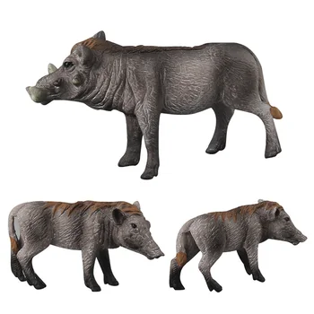 

3 Style Simulation Wild Boar Figure Collectible Toys Boar Wild Animal Action Figures Kids Animal Sandtable Scene Toy