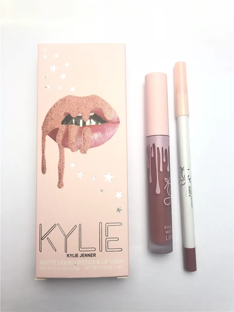 2020 KYLIE lip gloss matte lipstick+lips pencil makeup lasting waterproof liquid lip gloss kilie lipstick kyliejenner maquiagem|Makeup Sets| - AliExpress