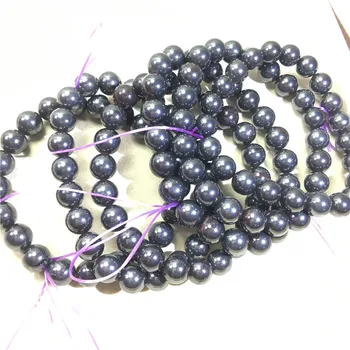 

Natural Black round bead bracelet single circle Su Jishi bracelet