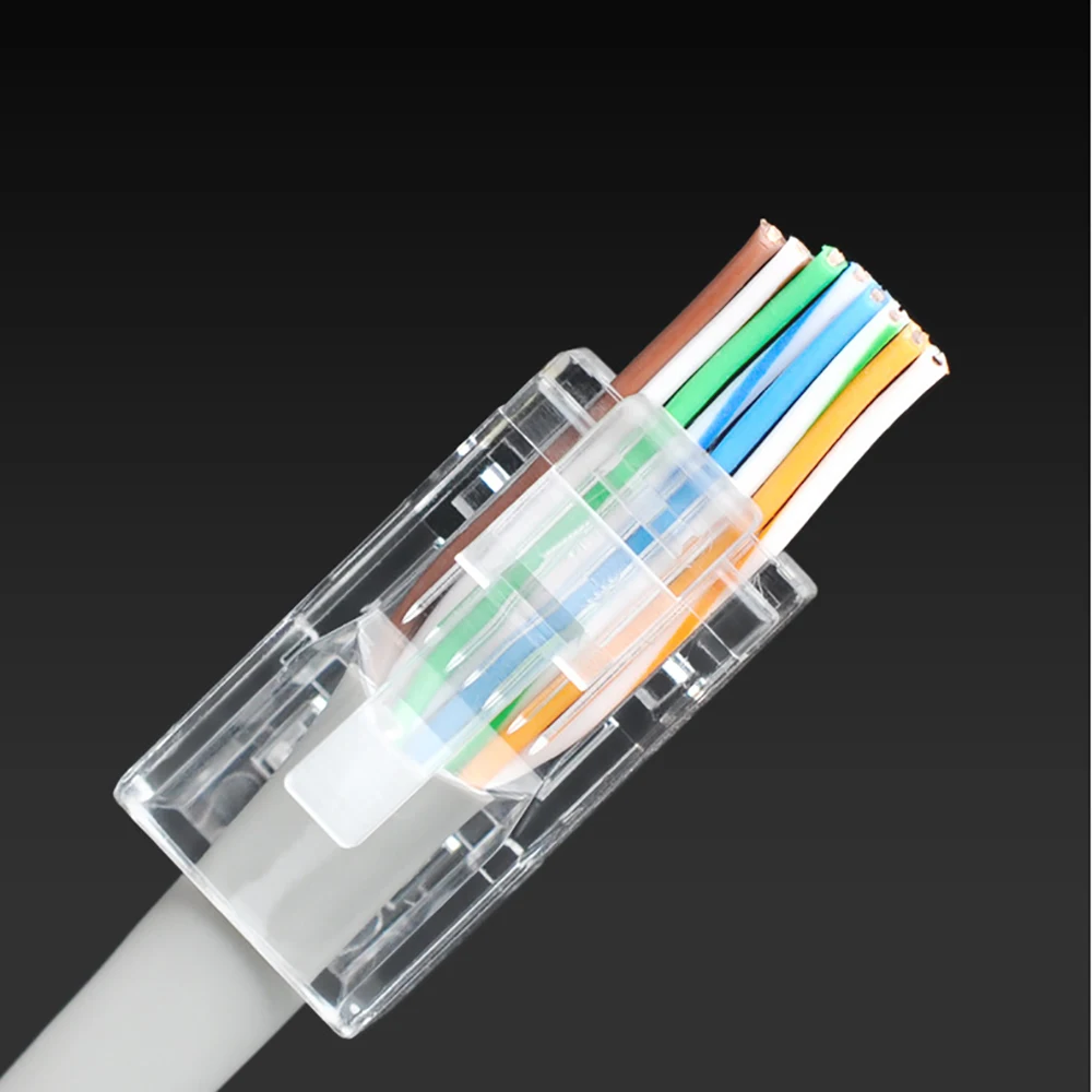 Разъем RJ45 OULLX EZ разъем кабеля Ethernet Cat6 Cat5 Cat5e для сети 8p8c неэкранированный