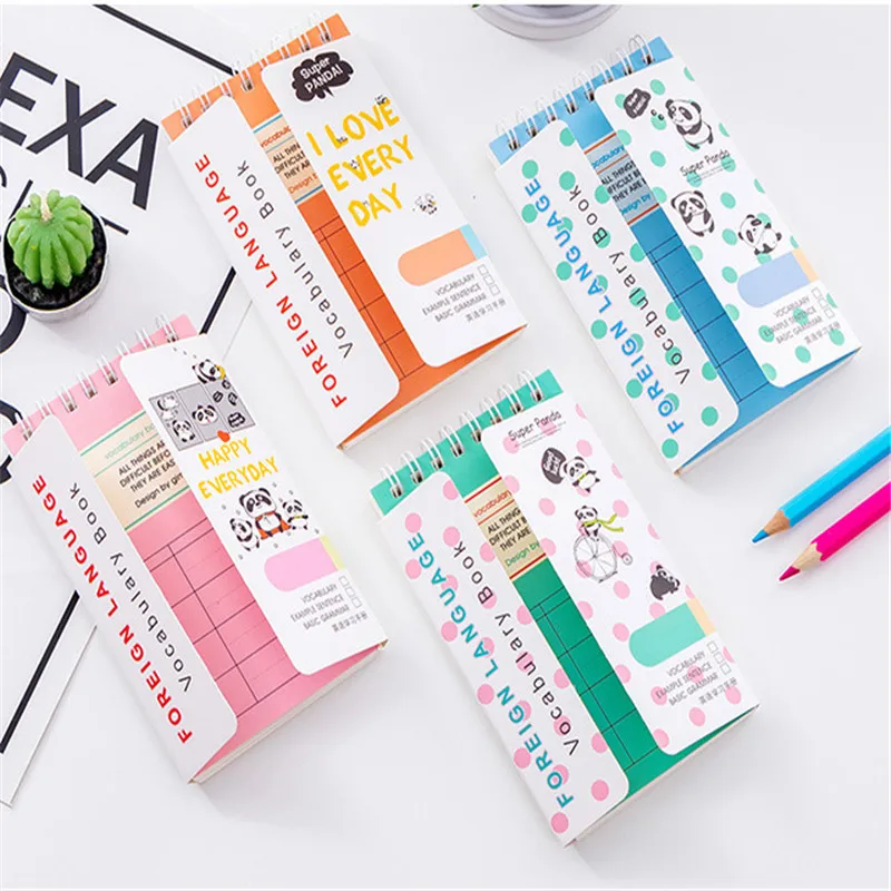 

Cartoon Coil Creative Student Small Notebook Language Learning Coil Book Vocabulary Portable Pocket Notebook Diary Notepad