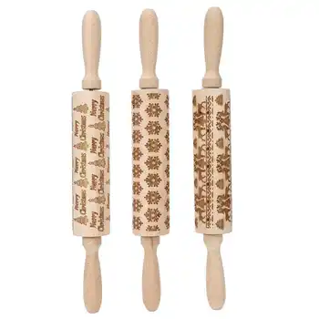

Comfortable Handles Dough Roller Rolling Pin for Cookies Biscuits Baking Home