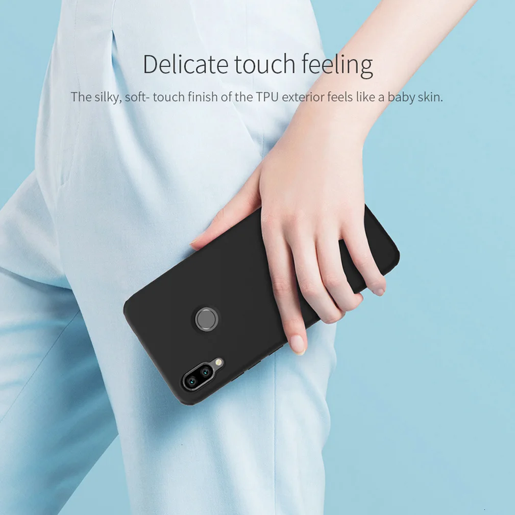 Для Xiaomi Redmi Note 7 Note 7S чехол задняя крышка NILLKIN резиновый обернутый противоударный ТПУ защитный чехол для Redmi Note 7 Pro