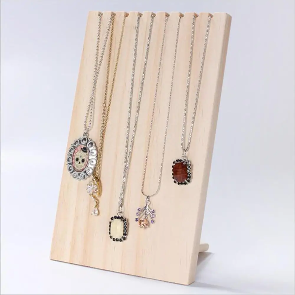 

New High-end Raw Wood Jewelry Display Stand Necklace Holder Rack Necklace Hanging Shelf For Home Store Counter Show