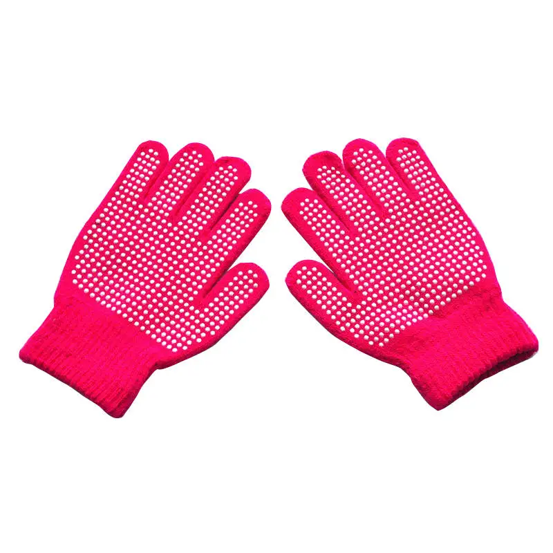 Warmom Children's Winter Warm Knitted Non-slip Polka-dot Particle Offset Gloves Children Anti-skid Magic Glove For Kids 3-7Y cool baby accessories