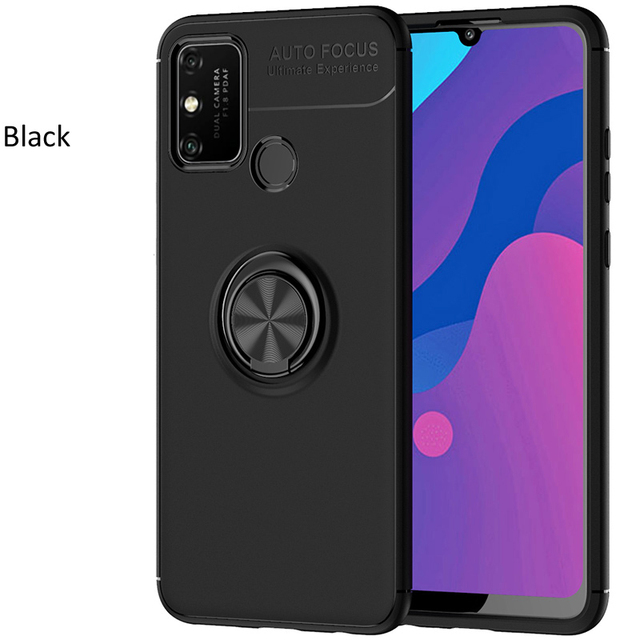 Shockproof Case For Realme 7i 7 Pro C17 C15 C12 Q2 Pro Q2i Soft Silicone Magnetic Ring Phone back cover for Realme V5 V3