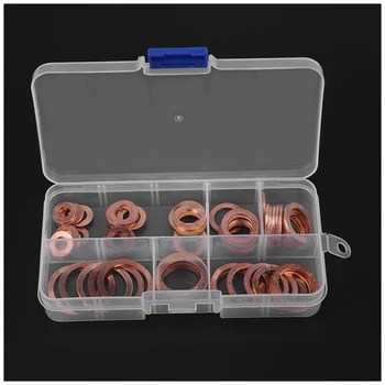 

New 80pcs Copper Washers Assortment for Sump Plug Washers Gaskets,M6 M8 M10 M12 M14 M16 M18 M20