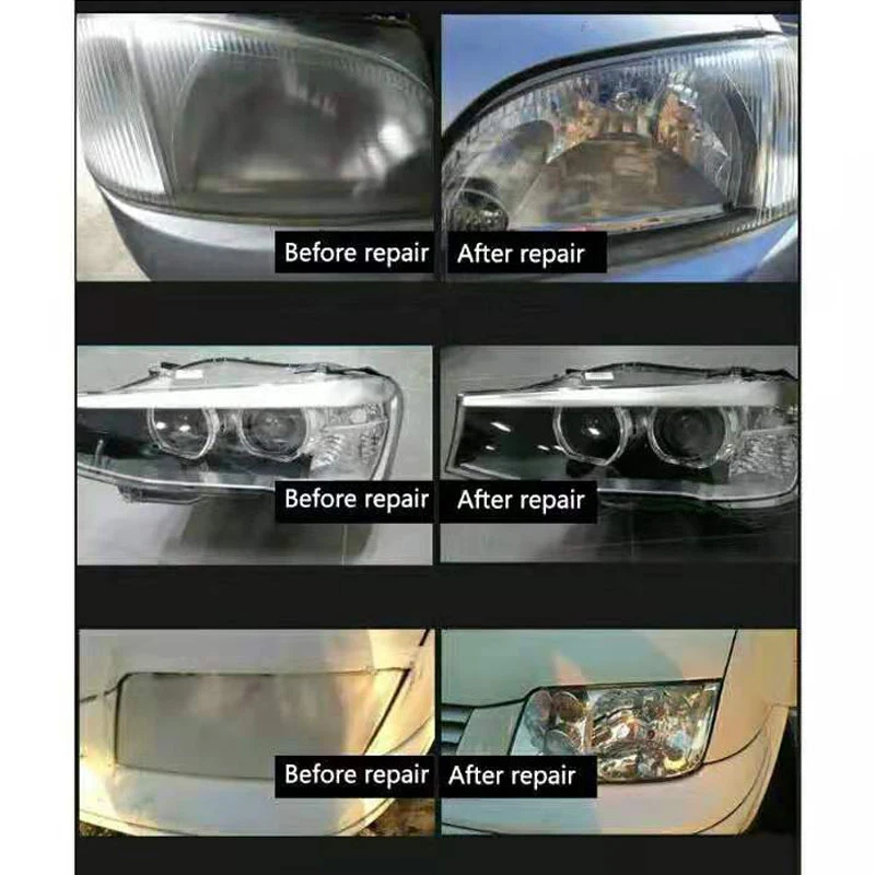 Car Headlight Polish Vehicle Headlight Scratch Glass Refurbishmen Coating 800g Polishing Hydrophobic Scratch Repair Kit Car Care
