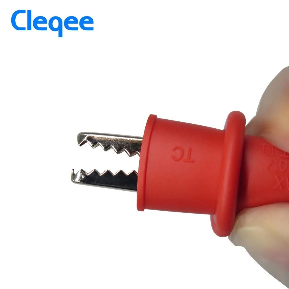 Cleqee P2008 10 шт. изоляции металлические зажимы челюстного типа «крокодил» электрические тестовые аксессуары хвост может соответствовать 2 мм мультиметр зонд