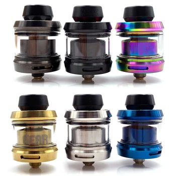 

Gear RTA Tank 25mm Diameter 2ml 3.5ml Capacity With Japanese Bacon Cotton Airflow Adjustable Vape Atomizer For 510 Box Mod