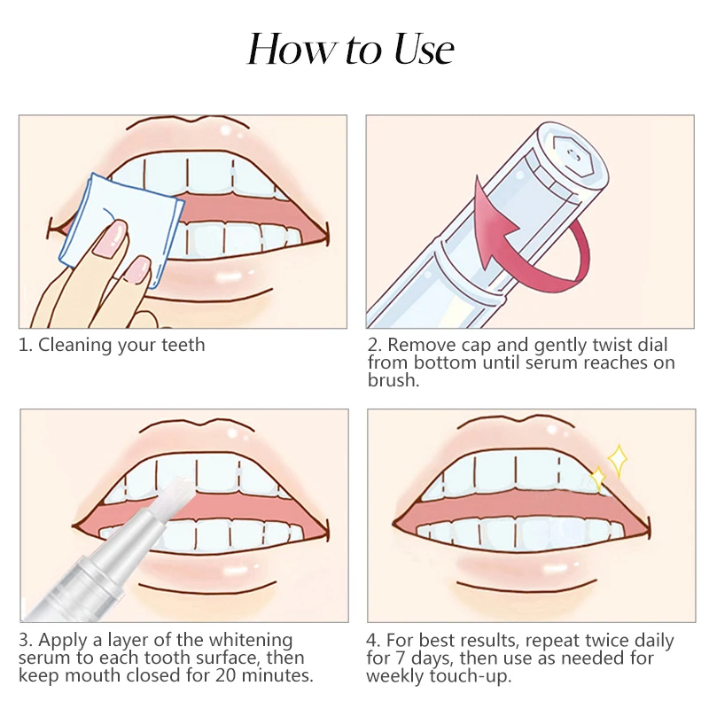 Teeth Whitening Pen Tooth Gel Whitener Bleaching Remove Plaque Stains Dental Tools Oral Hygiene Care Teeth Cleaning Serum