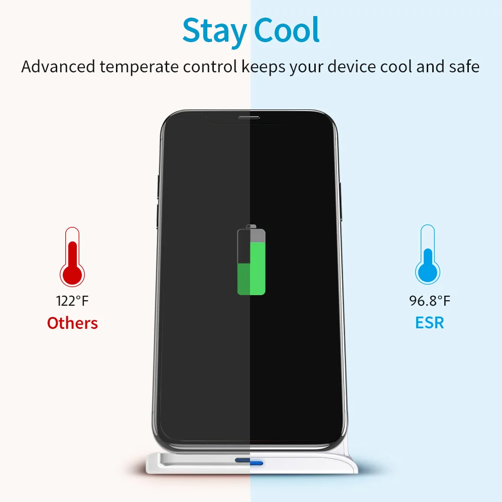 Cena ESR szybka bezprzewodowa szybka ładowarka Qi 10W 7.5W dla iPhone 11 Pro Xs Max Xr X 8 Plus stojak szybkie ładowanie dla Samsung S10 S9 S8 Plus