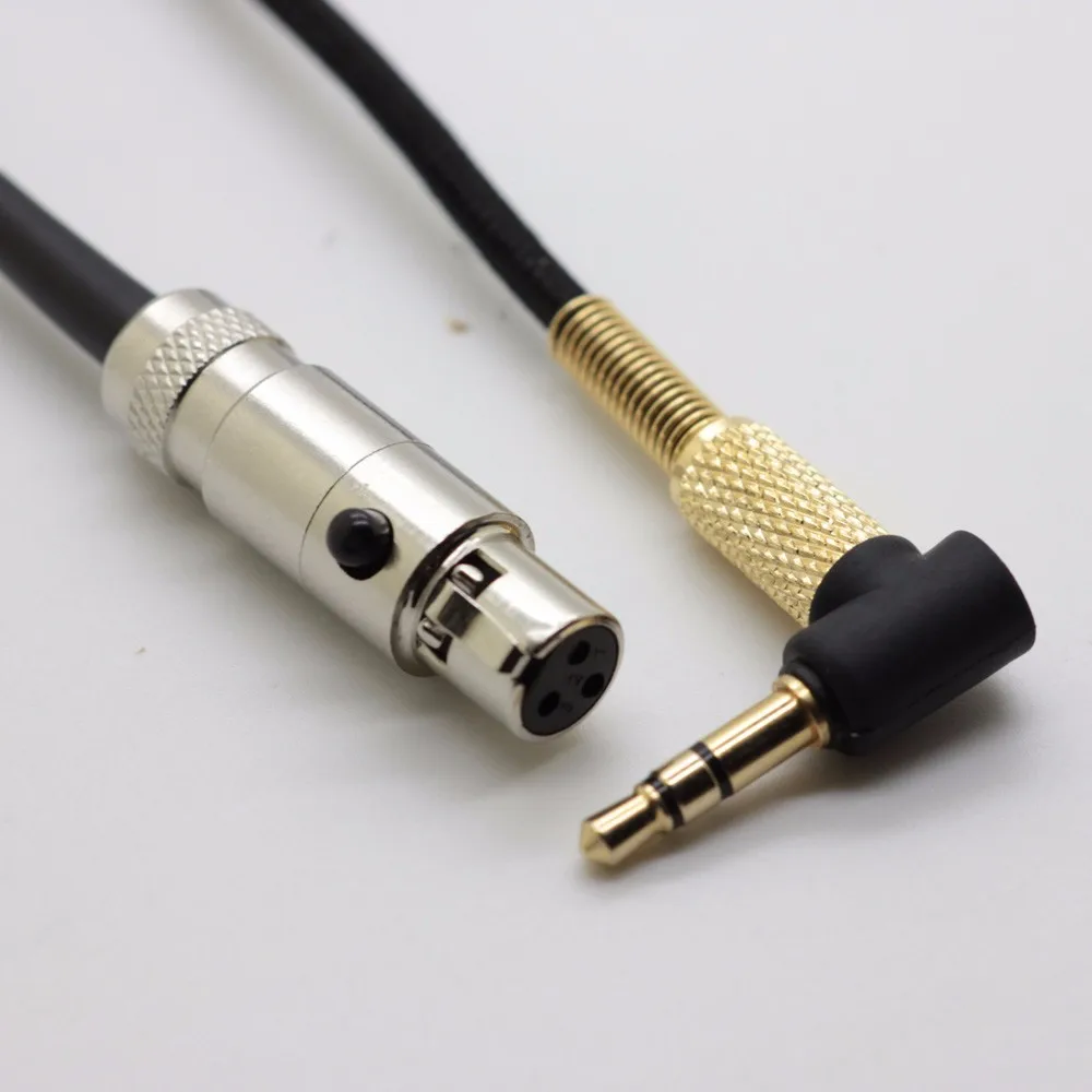 Mini XLR 3Pin OFC Replacement Braided Cable Cord For AKG K141 K171 K175 K181 K240 MKII K240S K371 Headphones