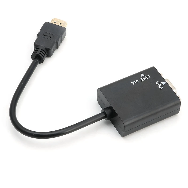  Hdmi a Vga Hd 1080P Video Audio Cavo Convertitore da Digitale Ad Analogico Adattatore per Pc