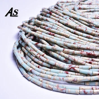 

Asingeloo 4x13MM Cylinder-shaped jewelry turquoise stone beads for jewelry making