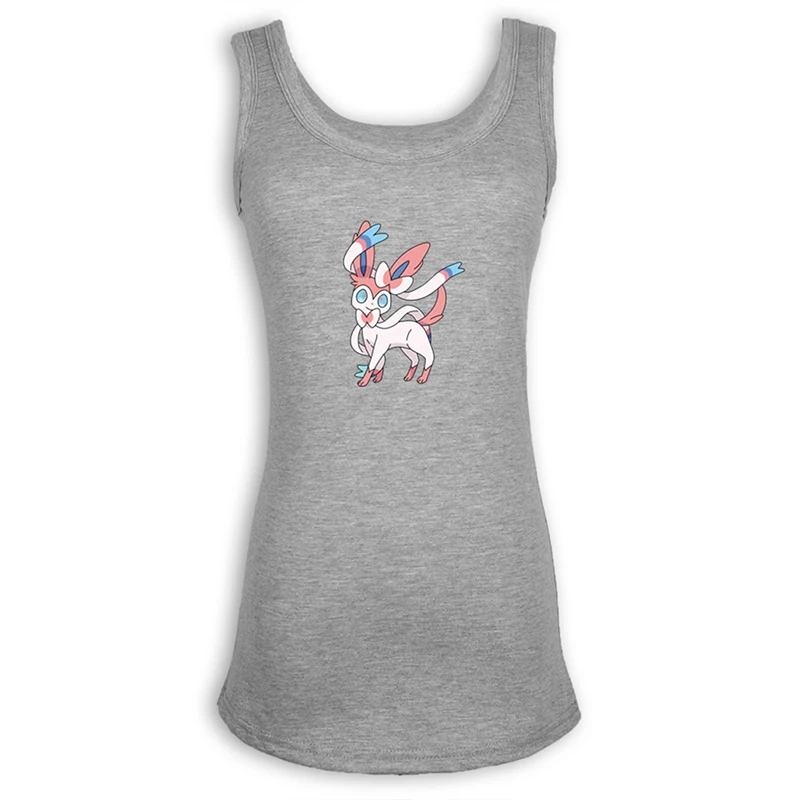 Жилет с покемонами, Vaporeon, Espeon, flarion, Glaceon, Leafeon, Sylveon, Vaporeon, майки без рукавов, хлопковые повседневные топы - Цвет: jfVestS993G