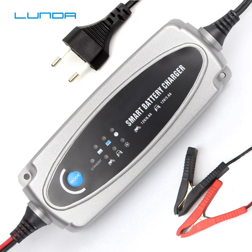 12 v 0.8A/3.6A Смарт зарядное устройство laadstroom выбор Lood zuur Batterij Oplader voor Motorfiets en Auto charger|ЗУ