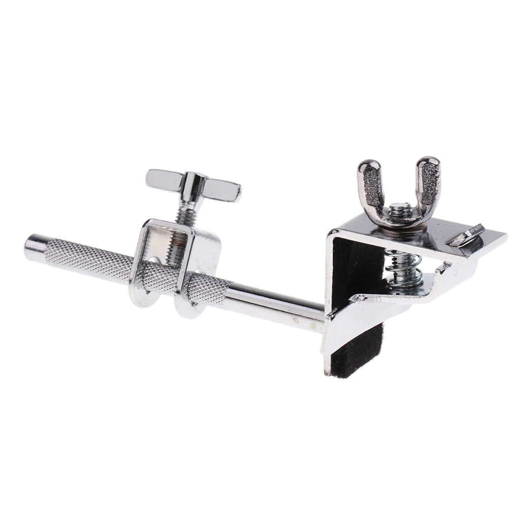 

Adjustable Standard Drum Cowbell Mount Holder Clamp for Bass Drum Hoop Silver