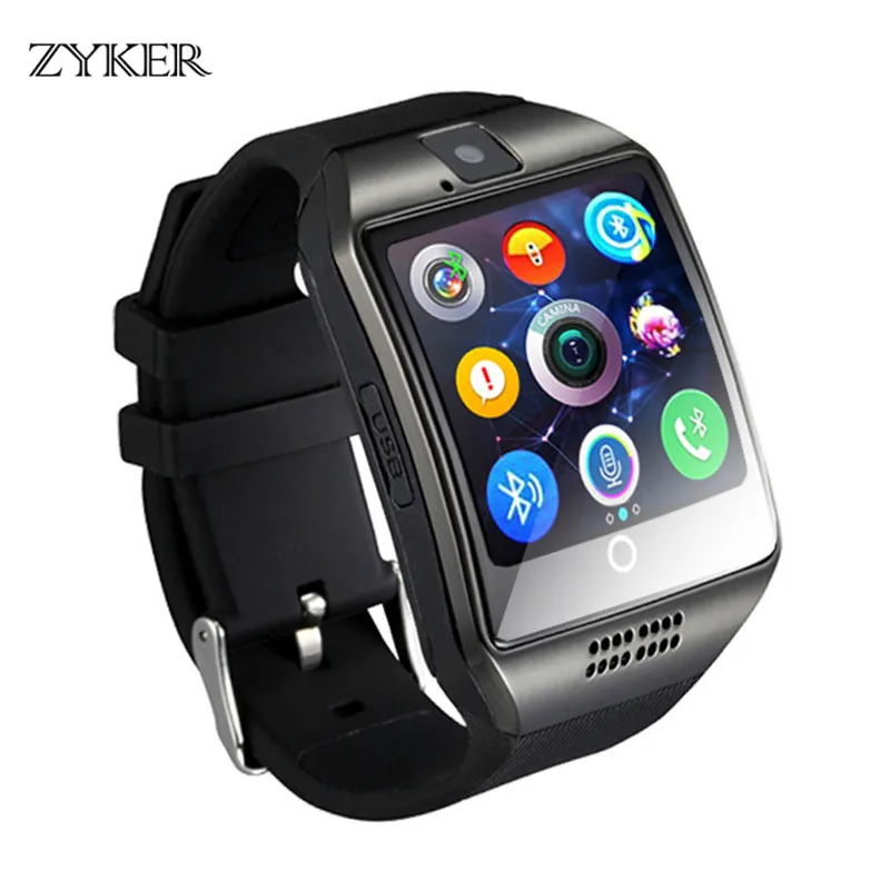 ZYKER Bluetooth Смарт-часы для мужчин с поддержкой TF sim-карты камеры фотографии шагомер сенсорный экран для Android iPhone Smartwatch